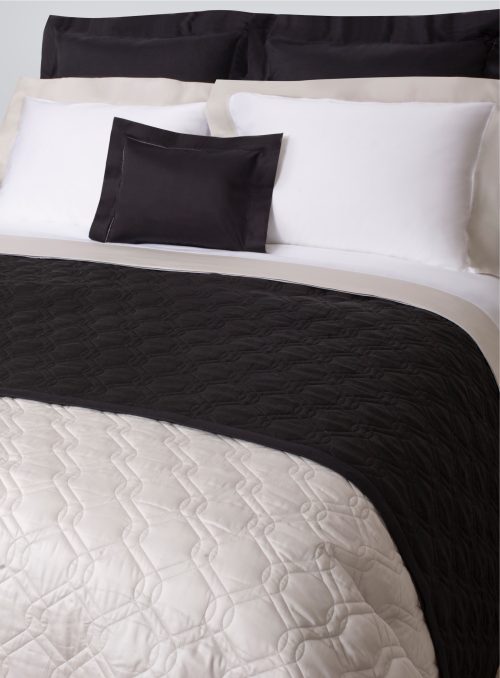 Double-Face Quilted Coverlet: Nero and Ostrica - Image 3
