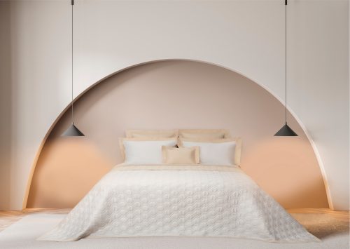 Double-Face Quilted Coverlet: Panna and Bianco - Image 2